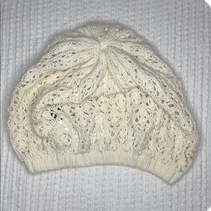 H&M Cream Knit Beret Beanie
